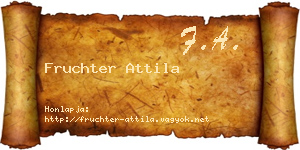 Fruchter Attila névjegykártya