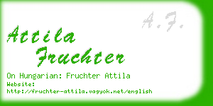 attila fruchter business card
